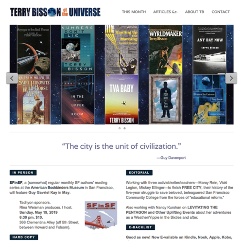 Terry Bisson website page