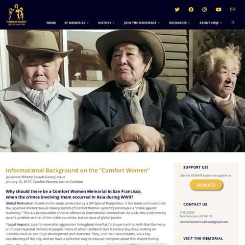 Comfort Women Justice Committee website