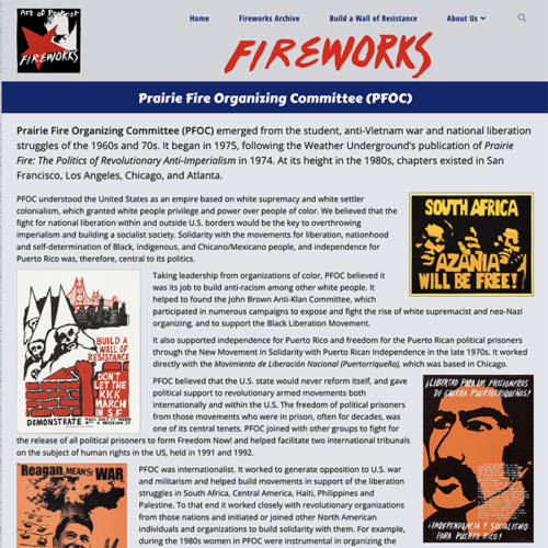 Prairie Fire Organizing Committee page